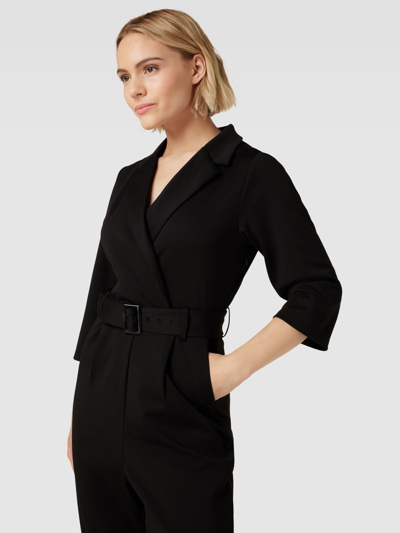 Jumpsuit mit Gürtel Modell 'Kate' in schwarz