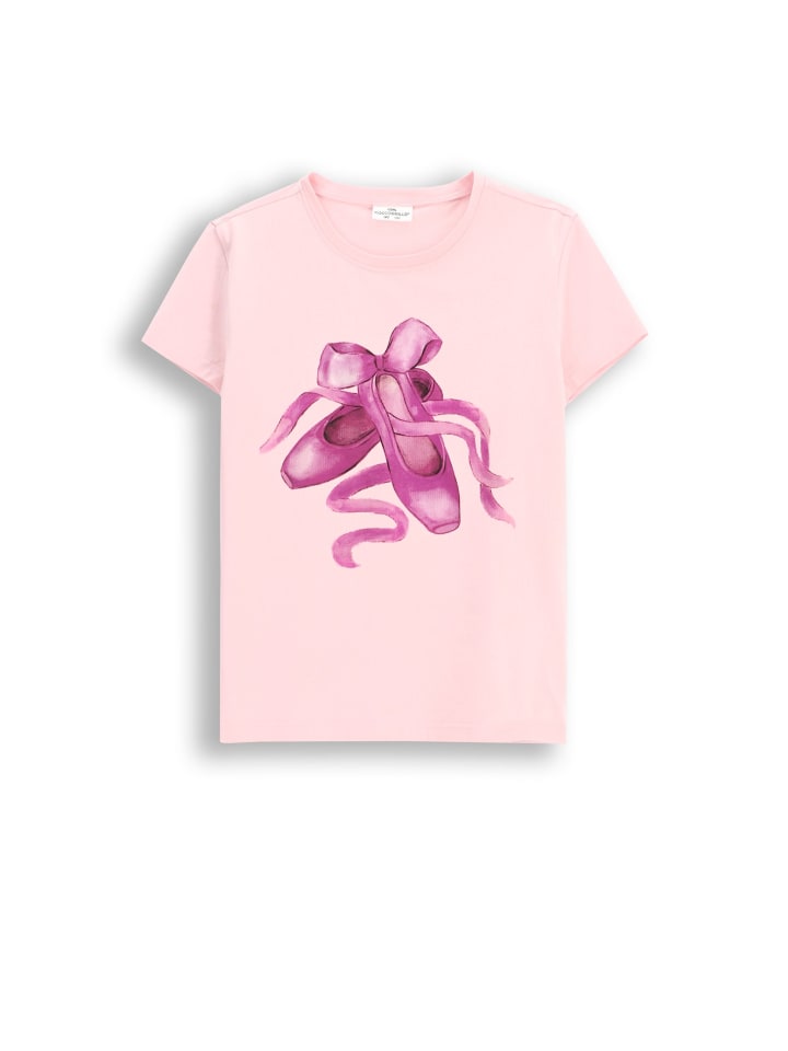 Coccodrillo T-Shirt mit kurzen Ärmeln in gedämpftes Rosa günstig kaufen