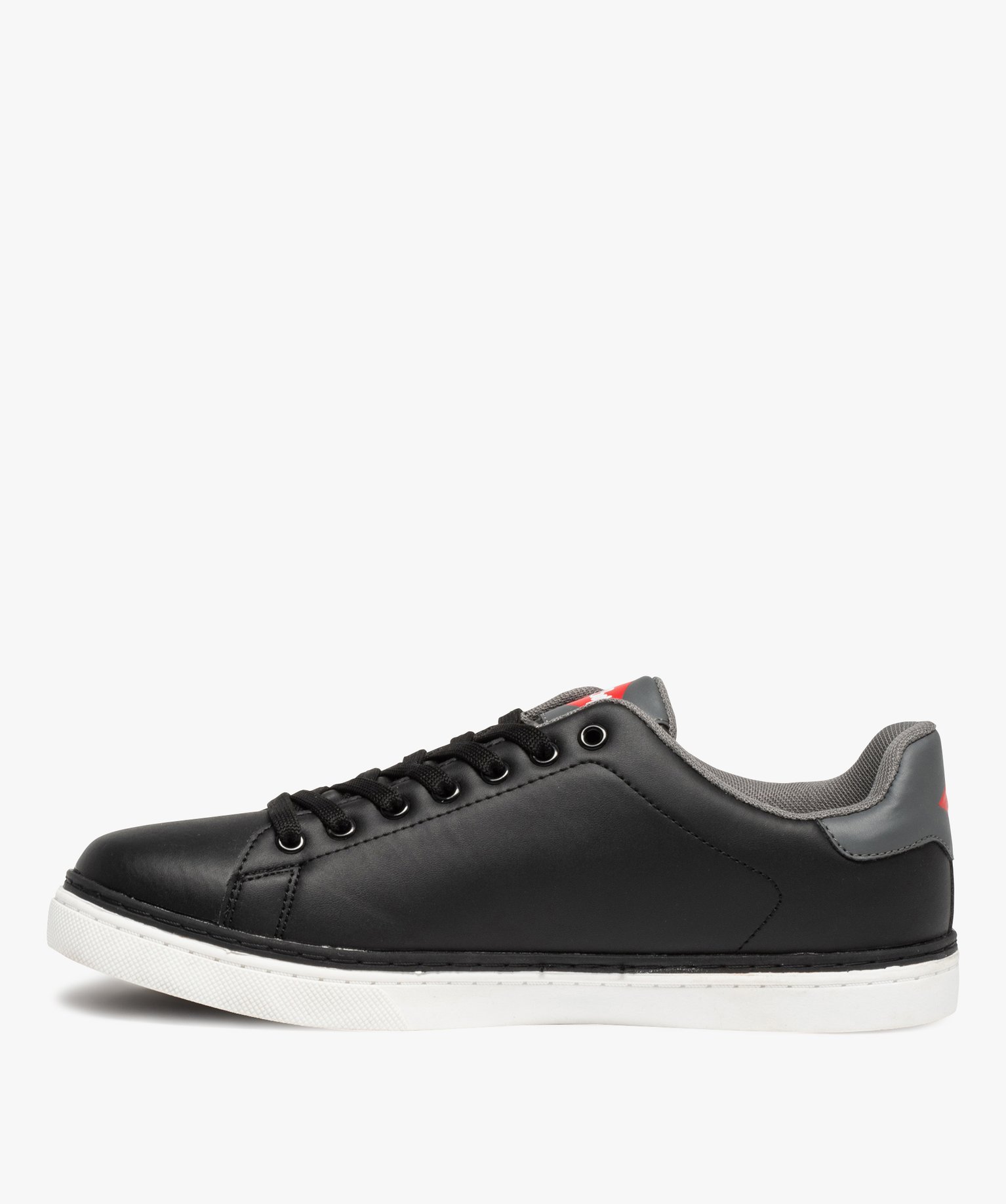 Baskets homme tige basse unie à lacets – Lee Cooper Smart noir | GEMO