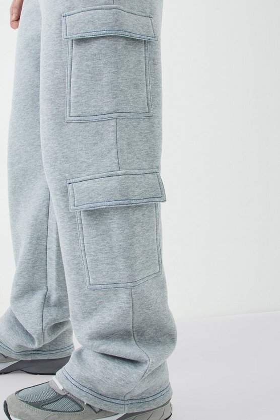 Tall Cargo-Jogginghose mit geradem Bein und Naht