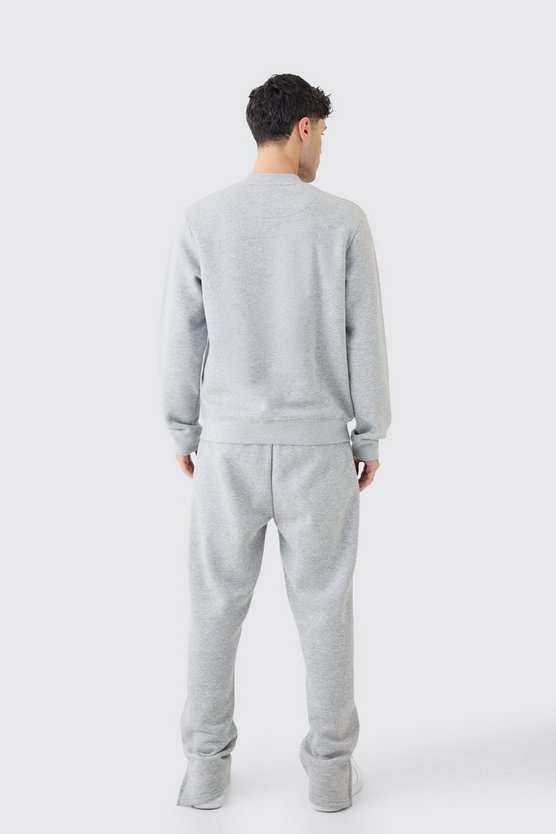 Sweatshirt-Trainingsanzug mit geteiltem Saum