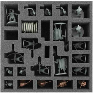Feldherr 55 mm Schaumstoffeinlage mit 25 Fächern für Dark Souls das Brettspiel - Charaktere