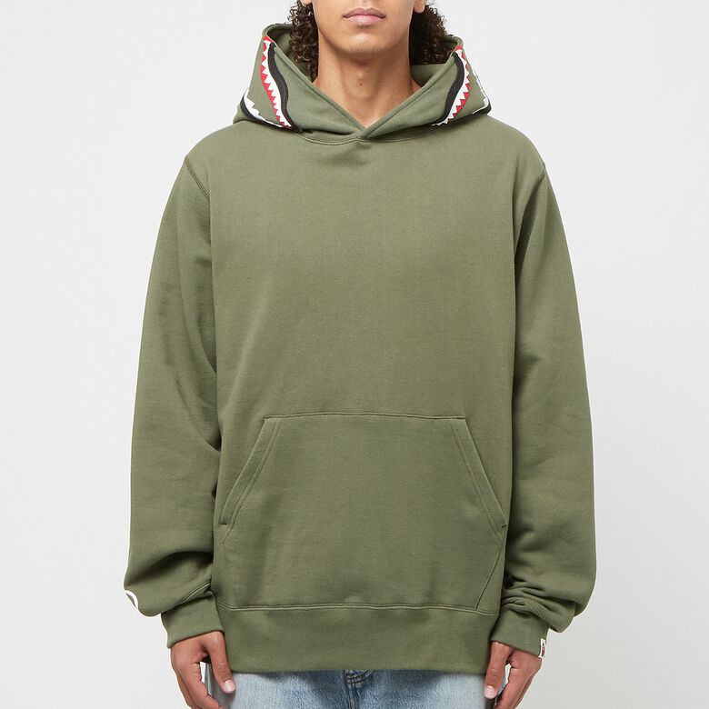 A Bathing Ape Shark Pullover Hoodie olive drab