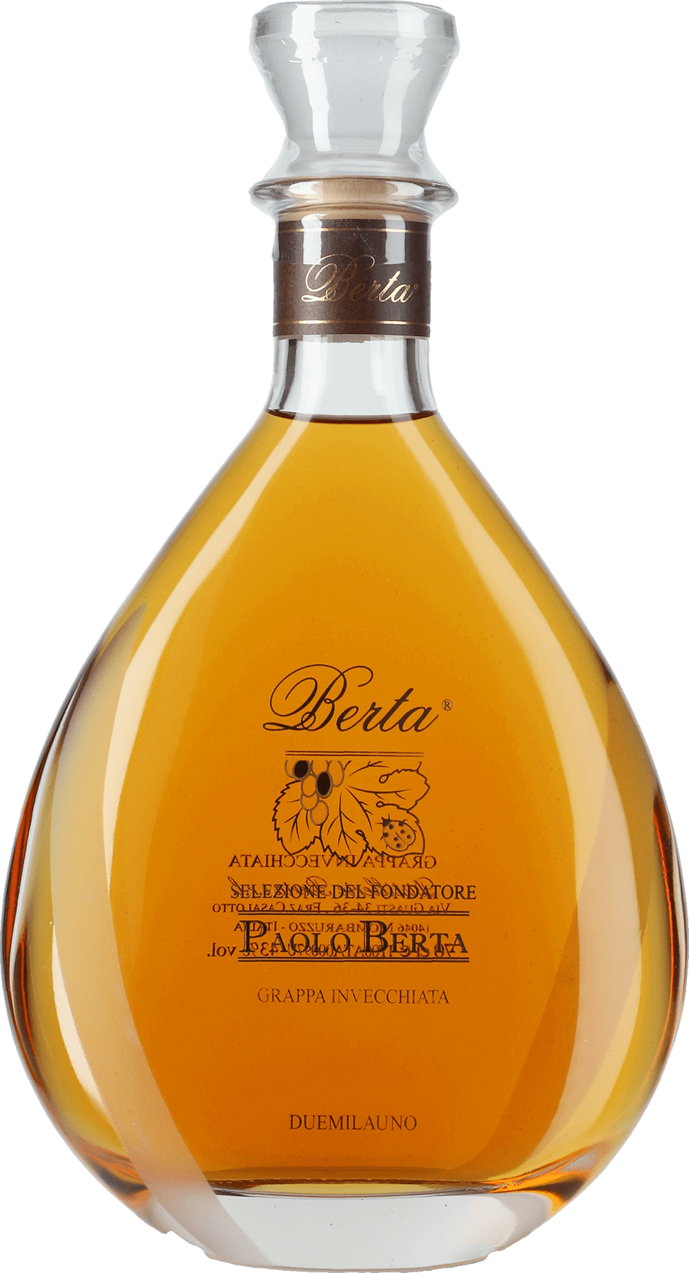 Berta: Grappa Riserva del Fondatore Paolo 2003