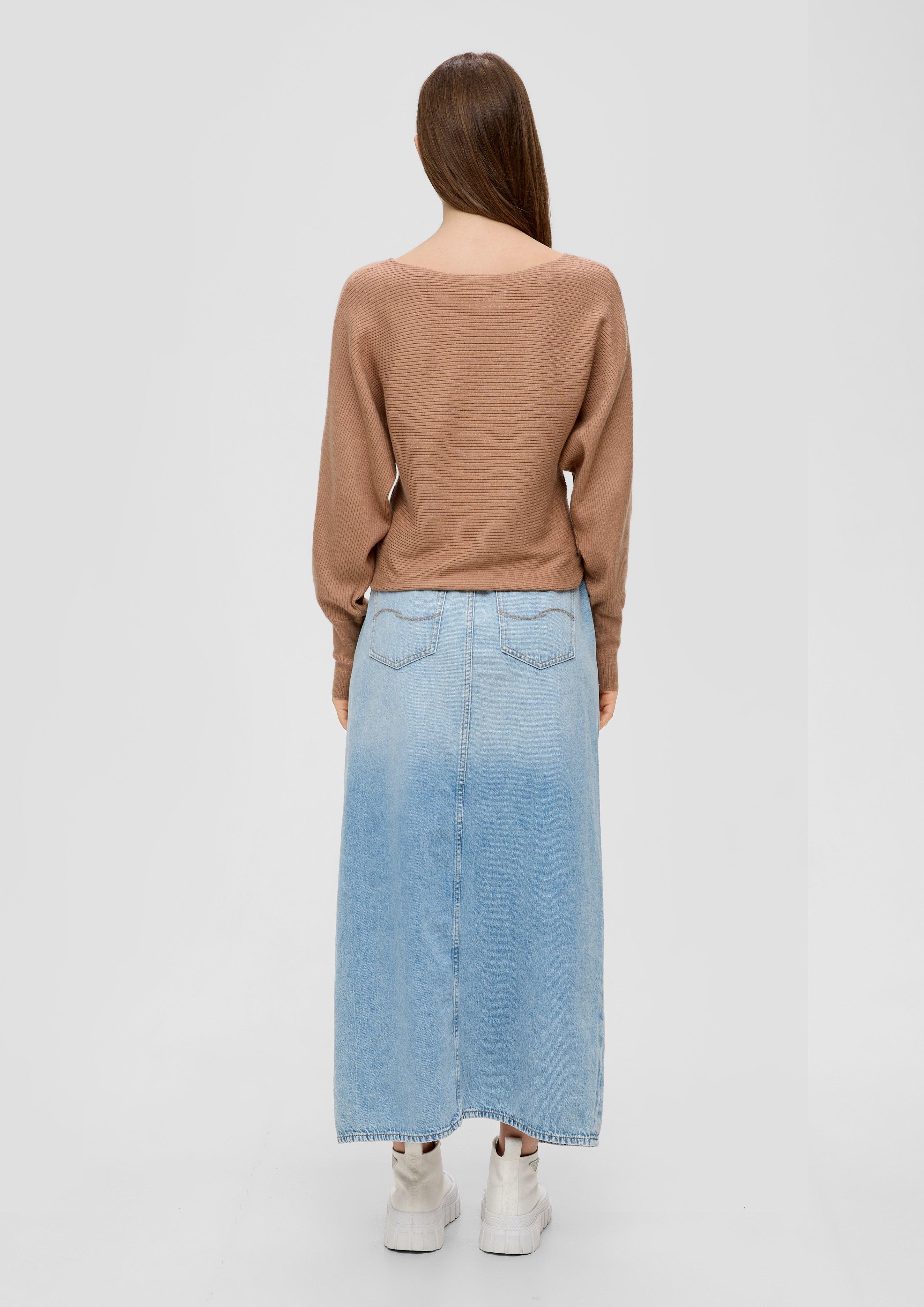 Rippstrickpulli mit Fledermausarm  2144100-8457