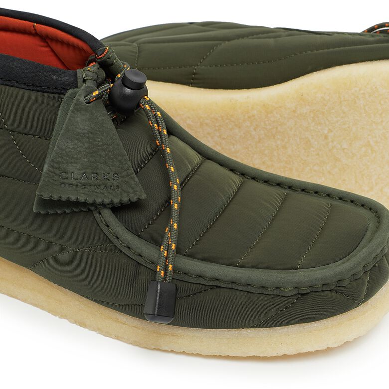 Clarks Wallabee Boot Quilted khaki quilted