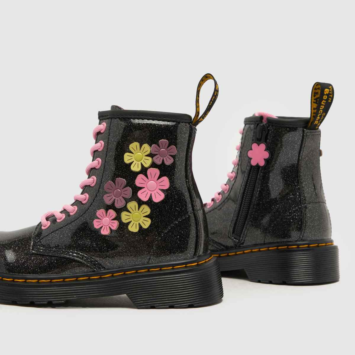 Dr. Martens fekete 1460 csillogós lányka junior csizma