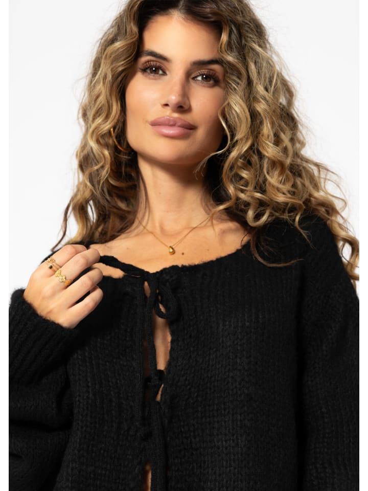 SASSYCLASSY Strick-Cardigan in Schwarz günstig kaufen