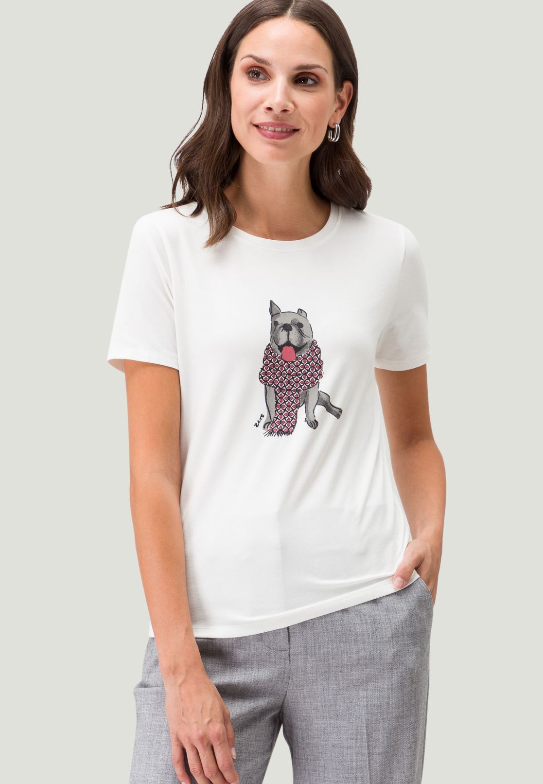 Baumwollshirt mit Motivprint
