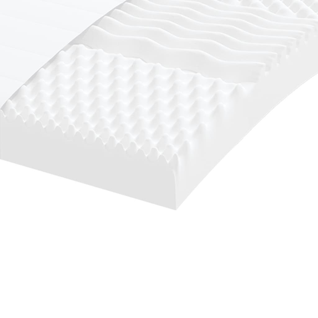 Boxspringmatratze Schaumstoffmatratze Weiß 100x200 cm 7-Zonen Härtegrad 20 ILD, vidaXL