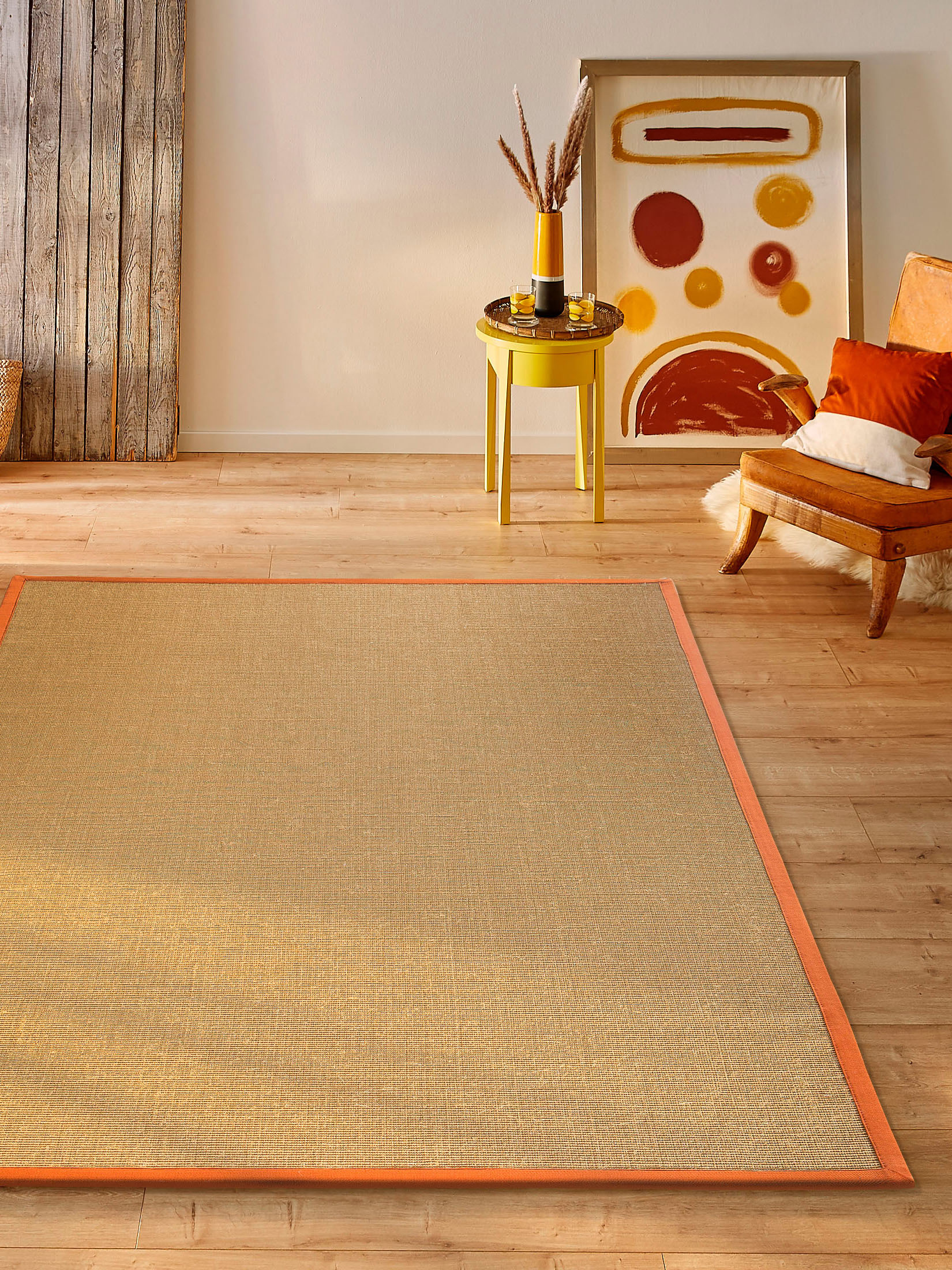 Aruba Nature Sisal-Teppich, Orange
