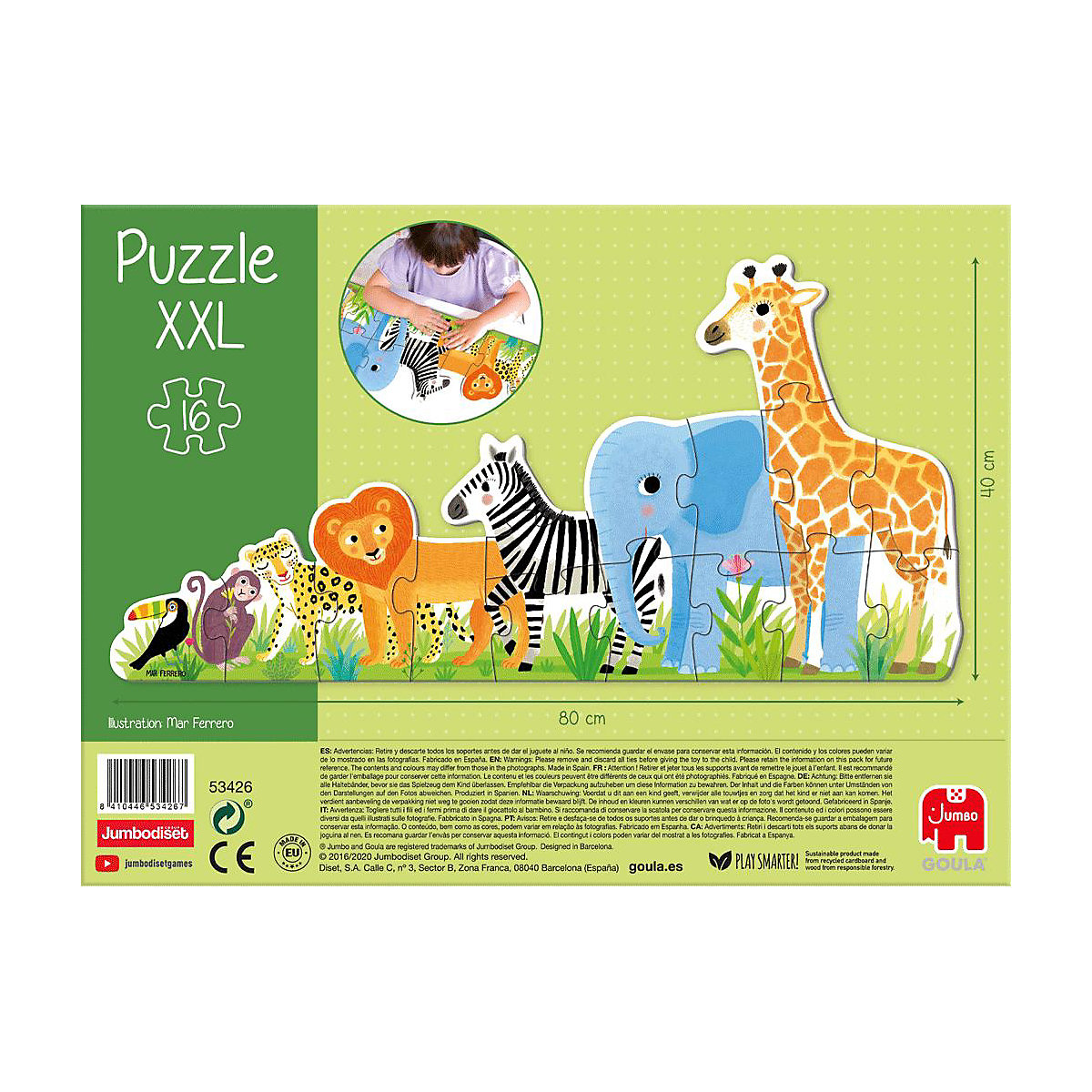 XXL-Puzzle 16 Teile - Dschungel