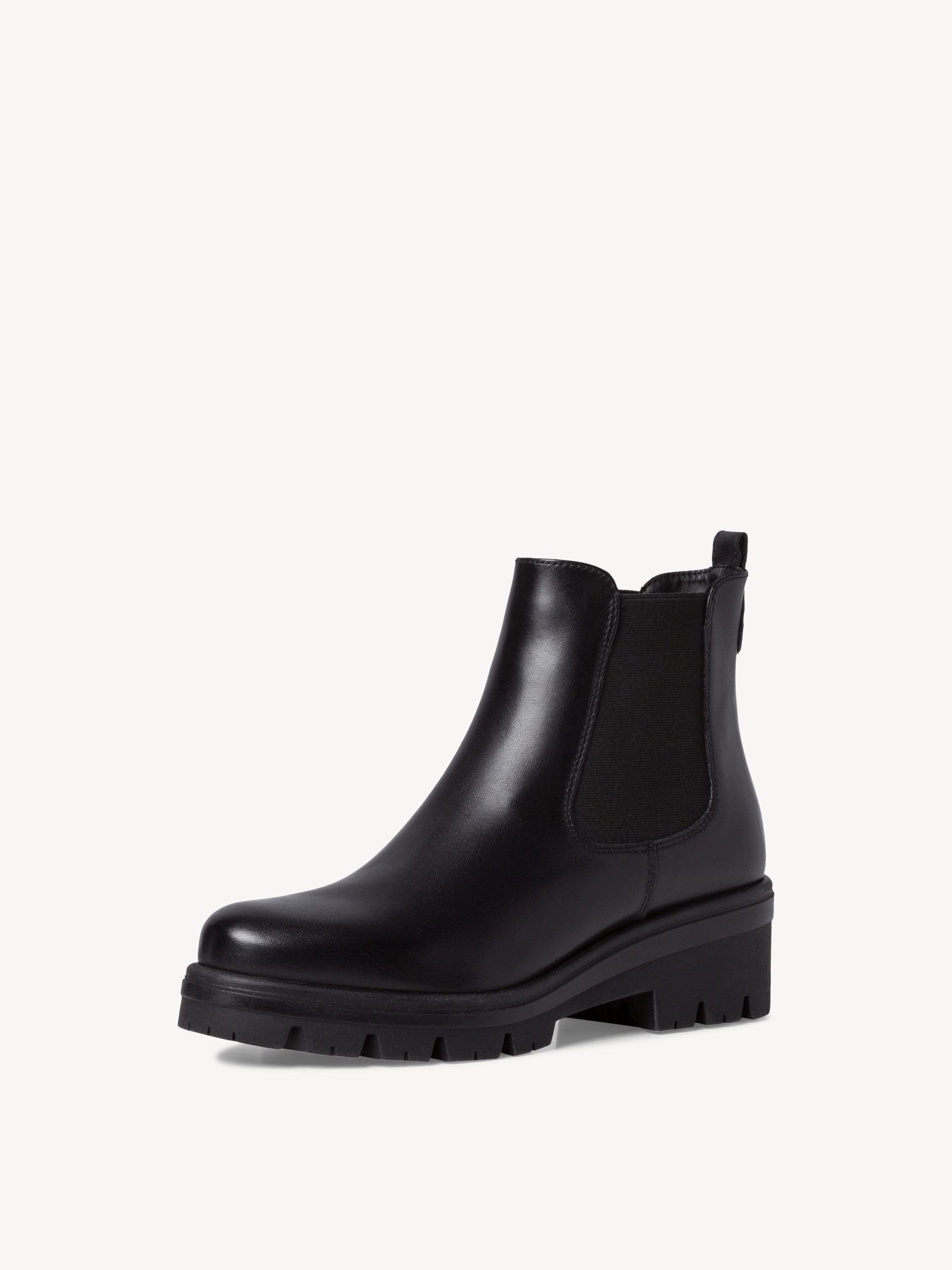 Bottine Chelsea en cuir - noir