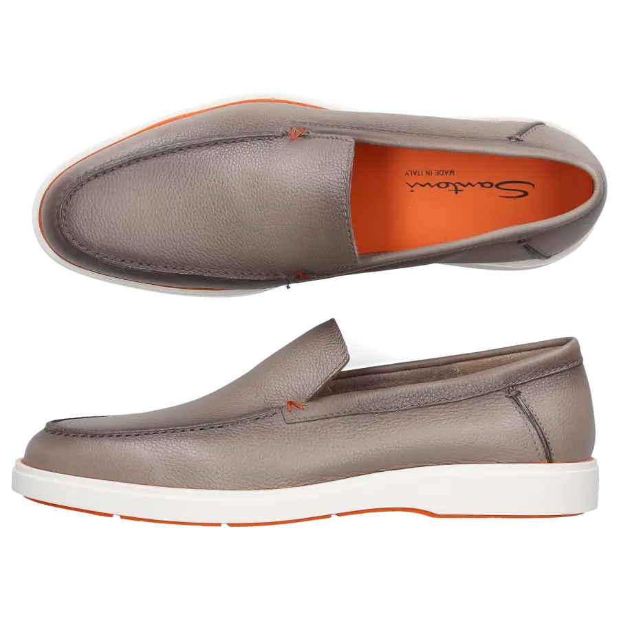 Santoni - Loafer 17824 Veloursleder - grau