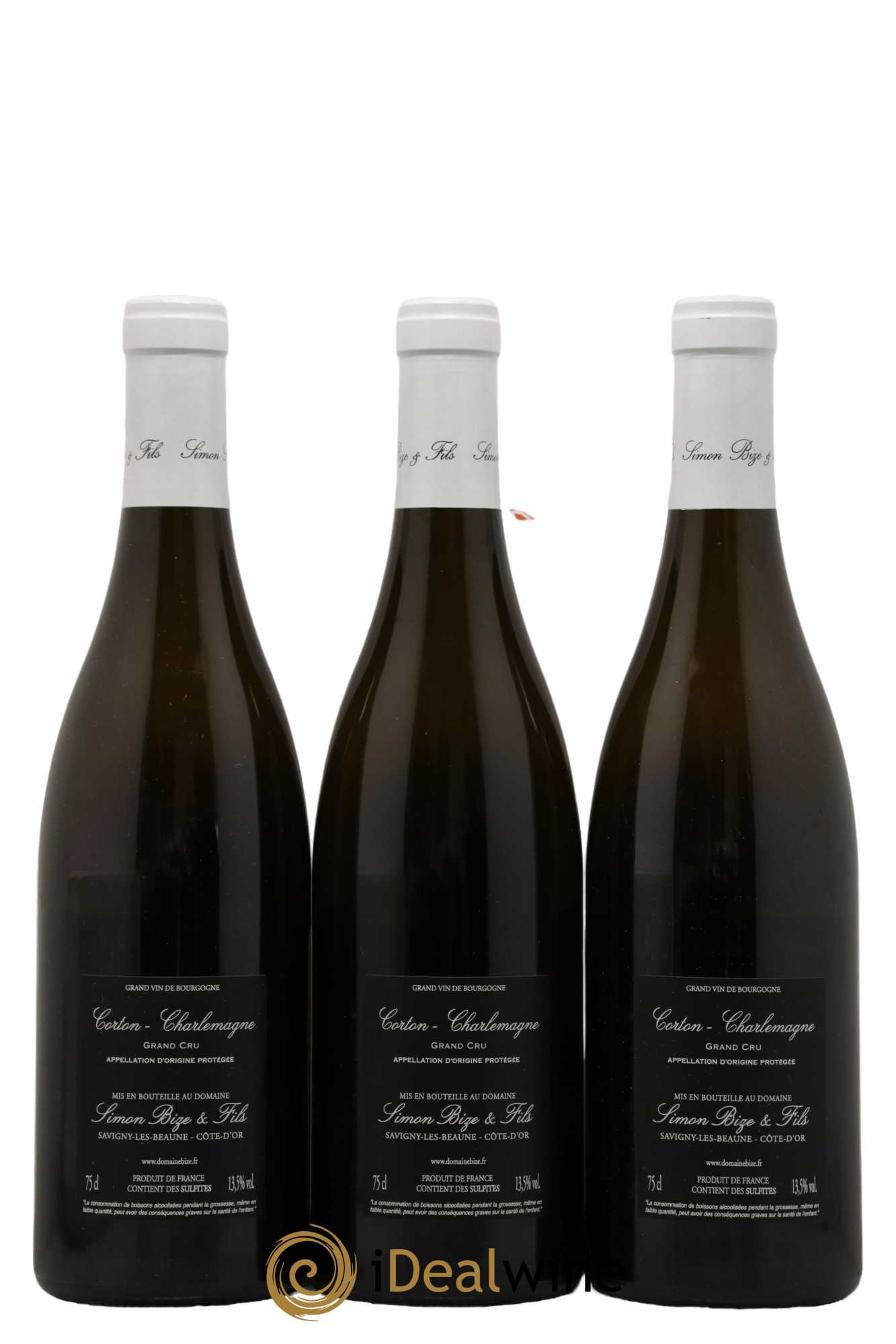 Corton-Charlemagne Grand Cru Simon Bize & Fils  2019 - Lot de 3 Bouteilles