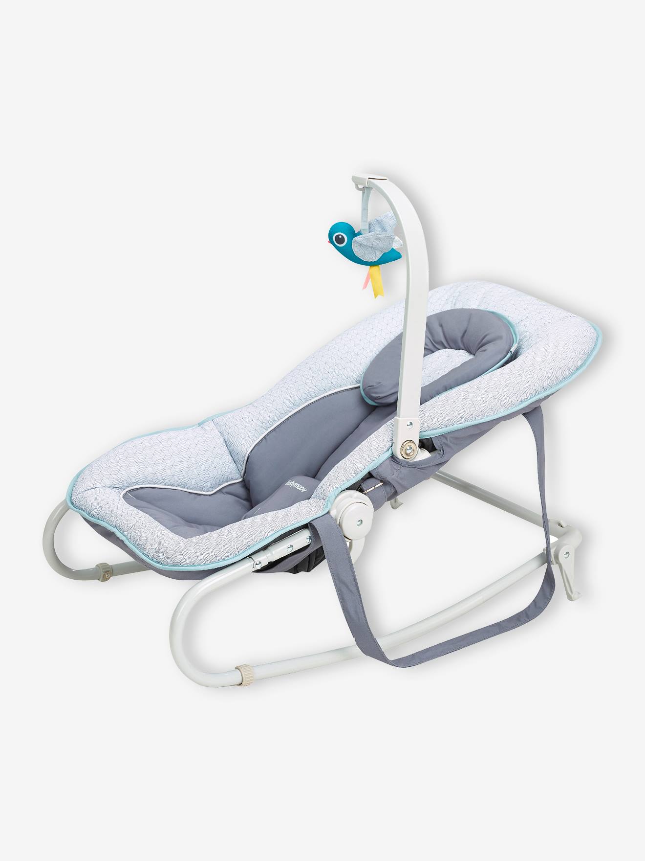 Babymoov Babywippe mit Spielzeug GRAPHIK BABYMOOV - grau/pfirsich