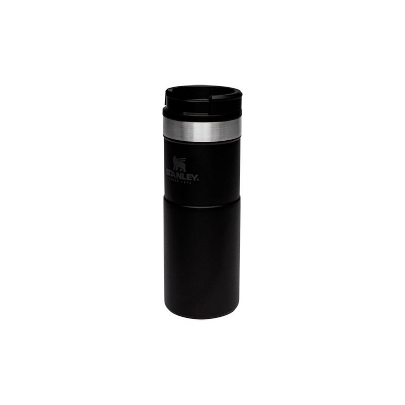 Thermo-Fahrradflasche, Stanley Classic Neverleak Travel Mug 16oz \/ 470ml Matte Black Pebble