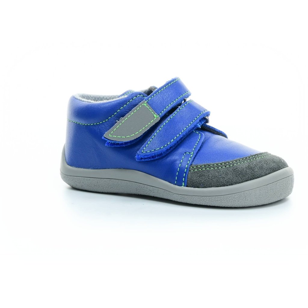 Beda Matt mit Membran (BF 0001/W/M/SO) blaue Barfuß-Stiefeletten