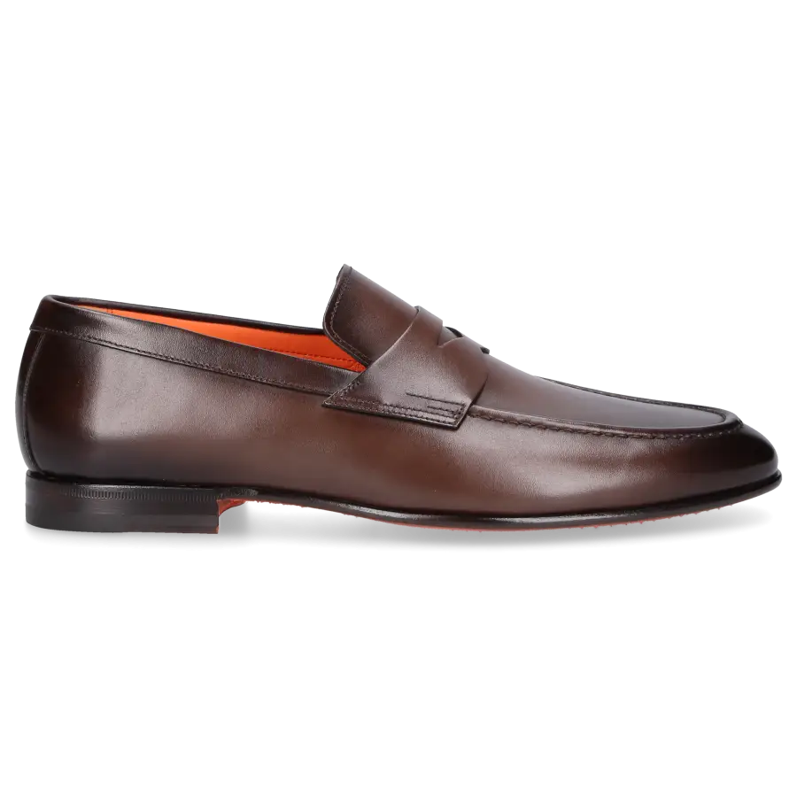 Santoni - Loafer 17511 Kalbsleder - braun