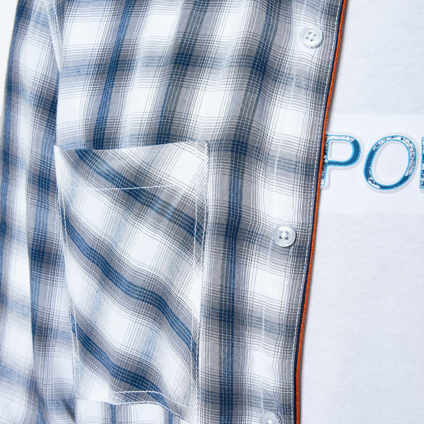 MALMO  Chemise bleue à carreaux Homme