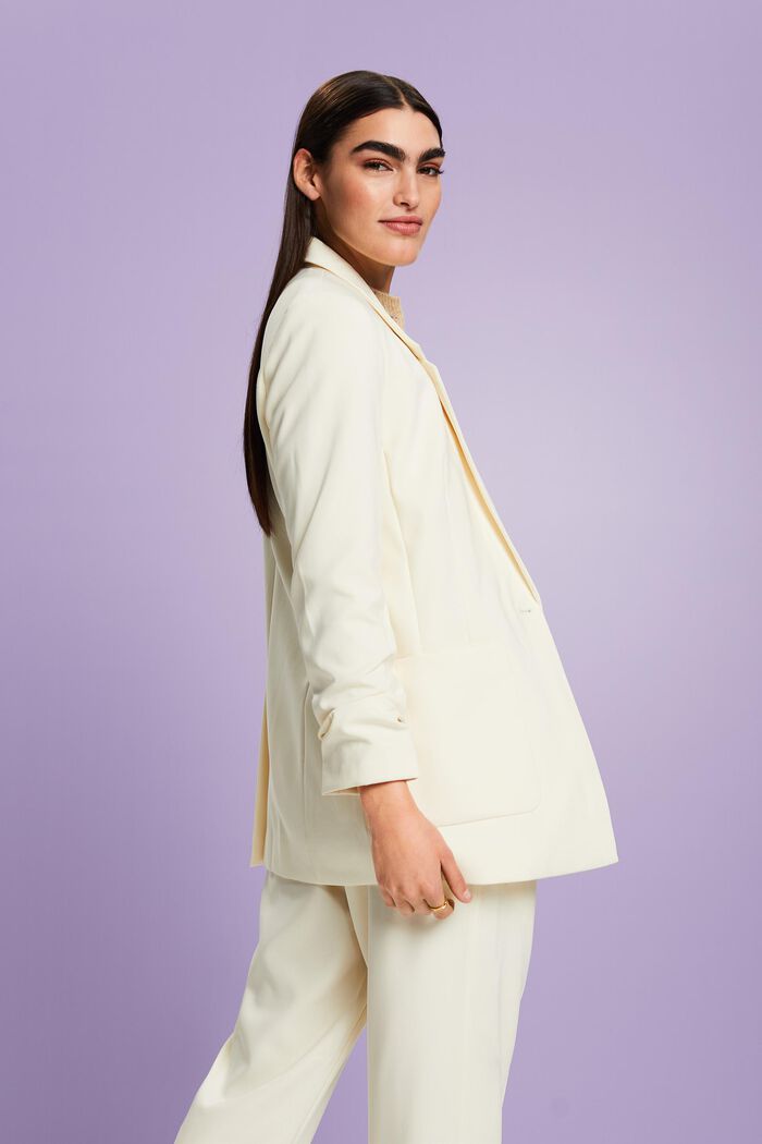 Blazer mit gerafften Ärmeln