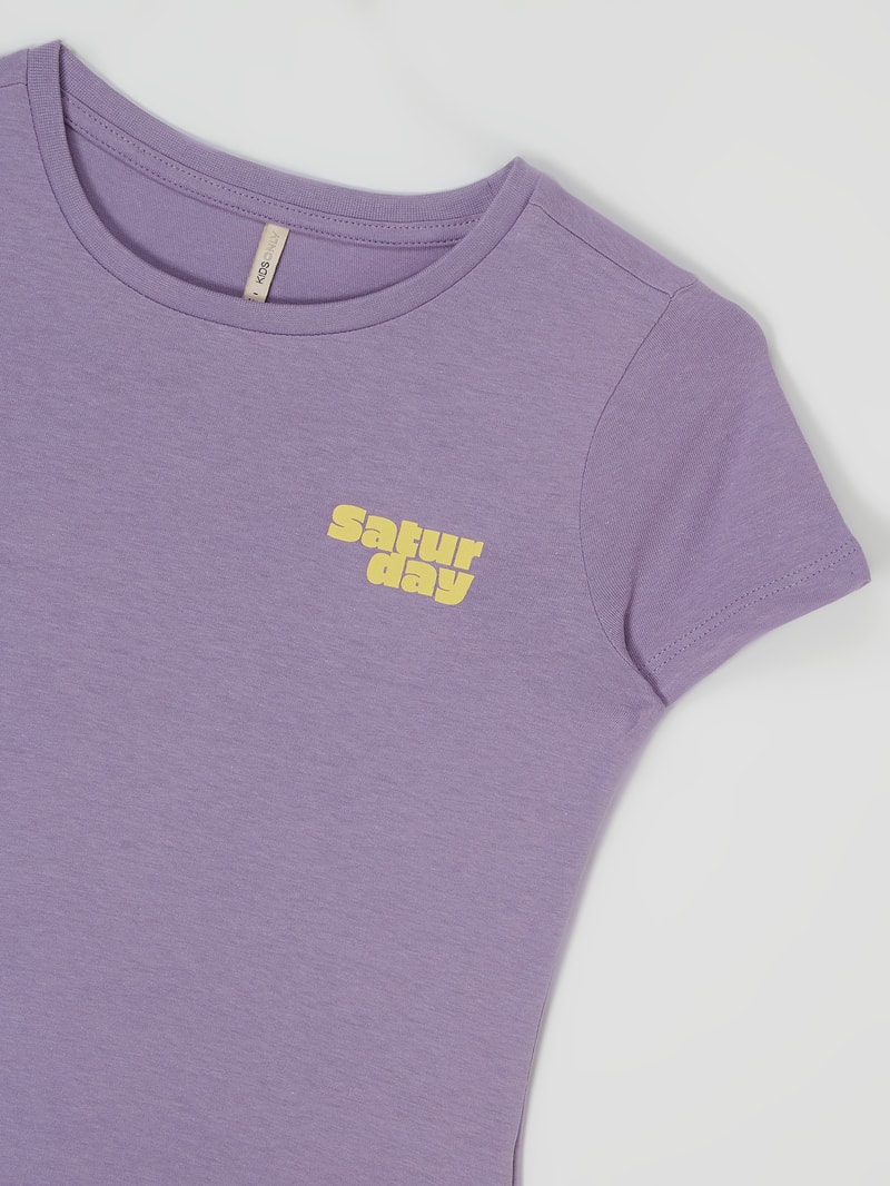 T-Shirt aus Baumwolle Modell 'Weekday' in flieder