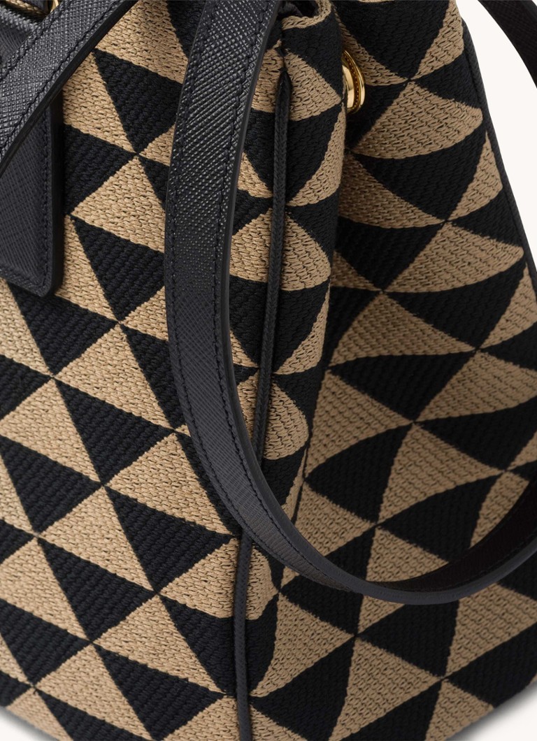 Geantă mică Prada Symbol cu detalii din piele