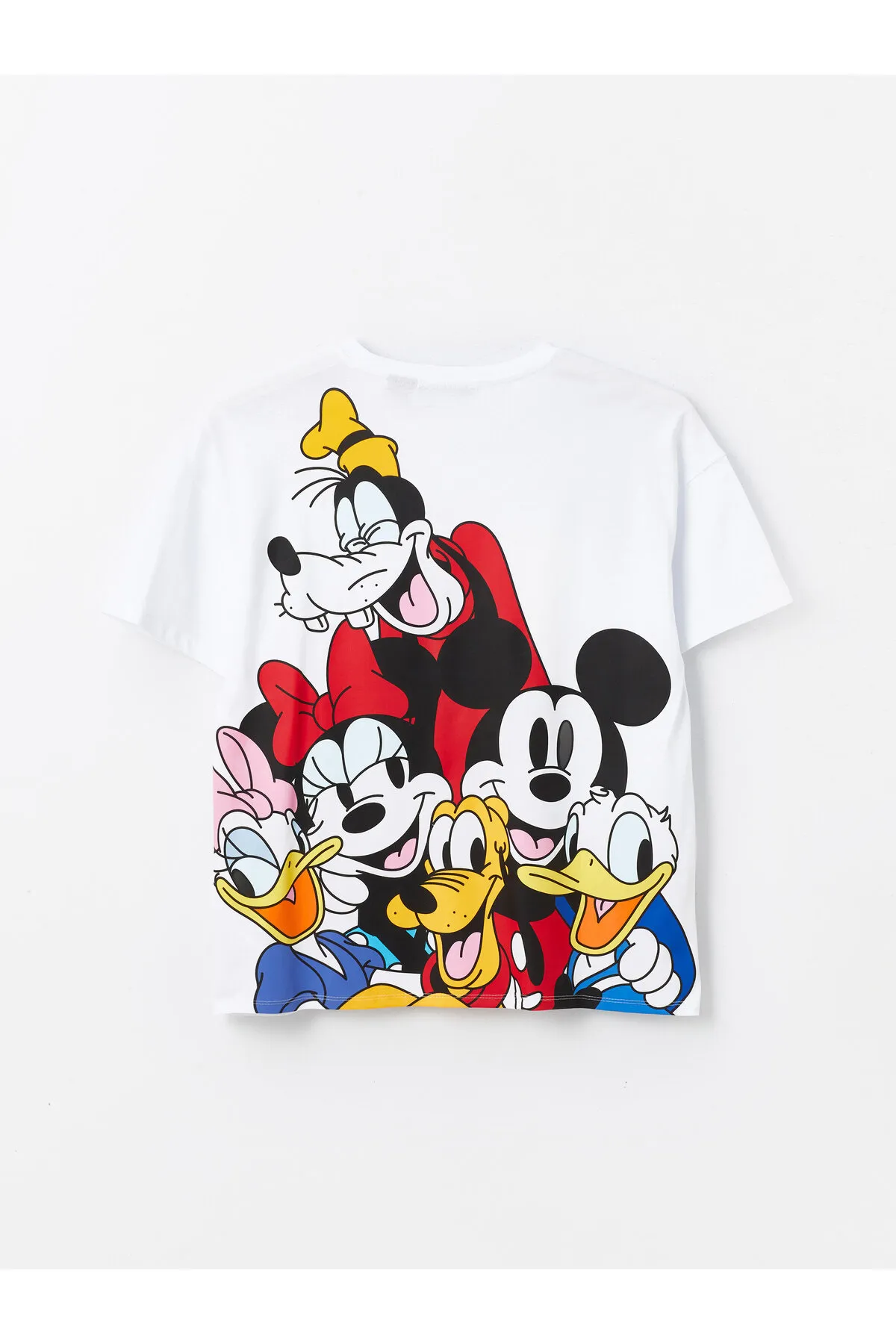 LC Waikiki  Kurzarm-Damen-T-Shirt mit Rundhalsausschnitt und Mickey-Mouse-Aufdruck