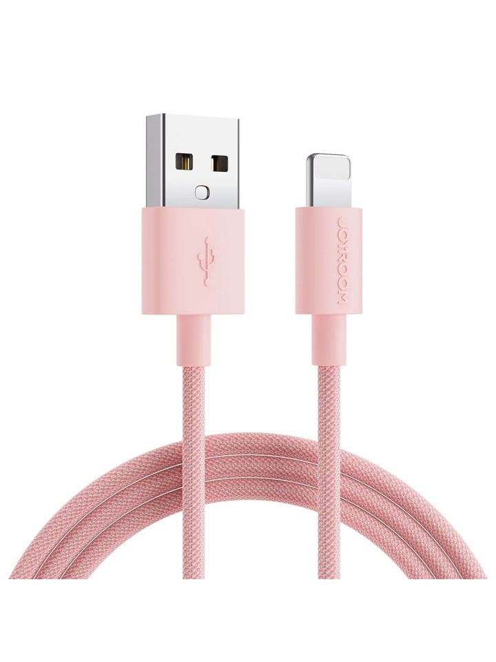 COFI 1453 2,4A 2m Ladekabel Pink mit USB-A Anschluss kompatibel mit iPhone in Pink günstig kaufen 200 cm