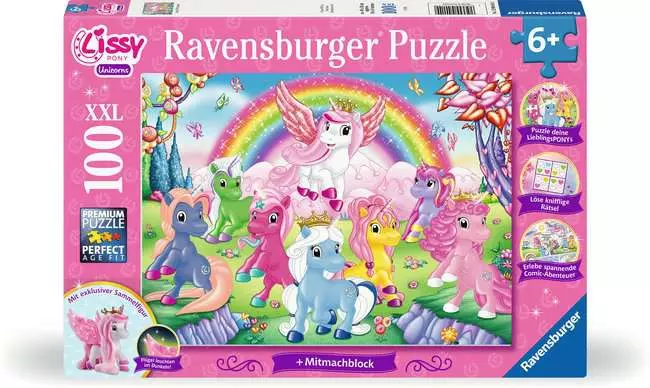 Kinderpuzzle ab 6 Jahren - Lissy Pony Activity Puzzle - 100 Teile
