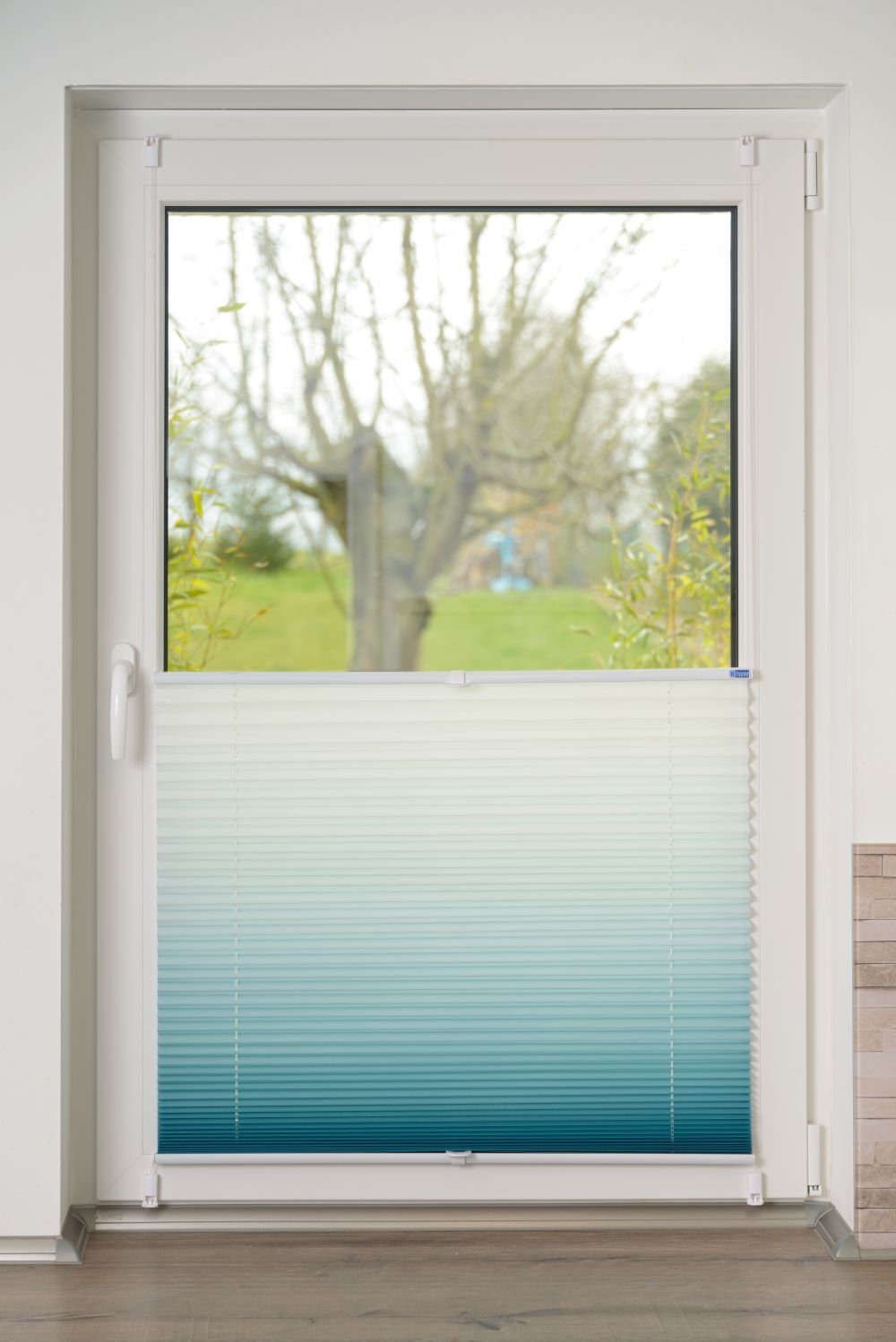 Plissee Farbverlauf `Sunrise´, K-HOME, verspannt, Klemmfix, mit effektvollen Farbverlauf moderne optik, ohne Bohren oder Schrauben