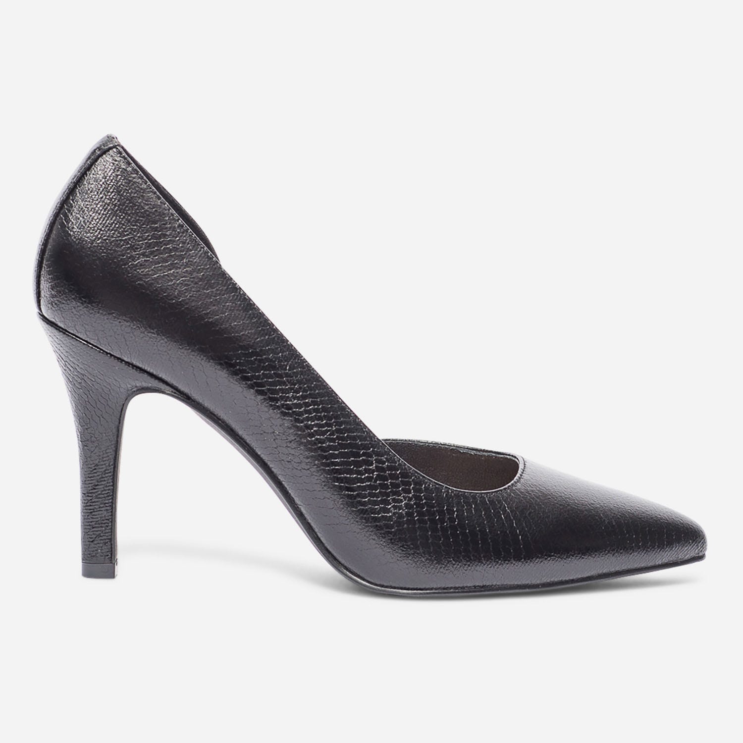 Stiletto TEXTO noir effet python