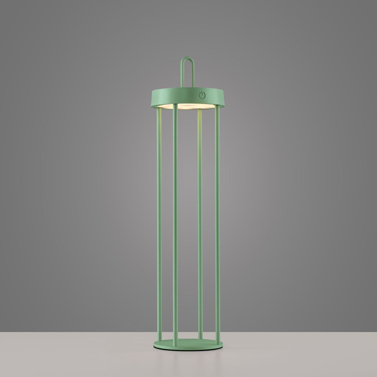 JUST LIGHT Akku Tischleuchte ANSELM, 1x LED-Board/1,50Watt/2700Kelvin, IP44, Grün