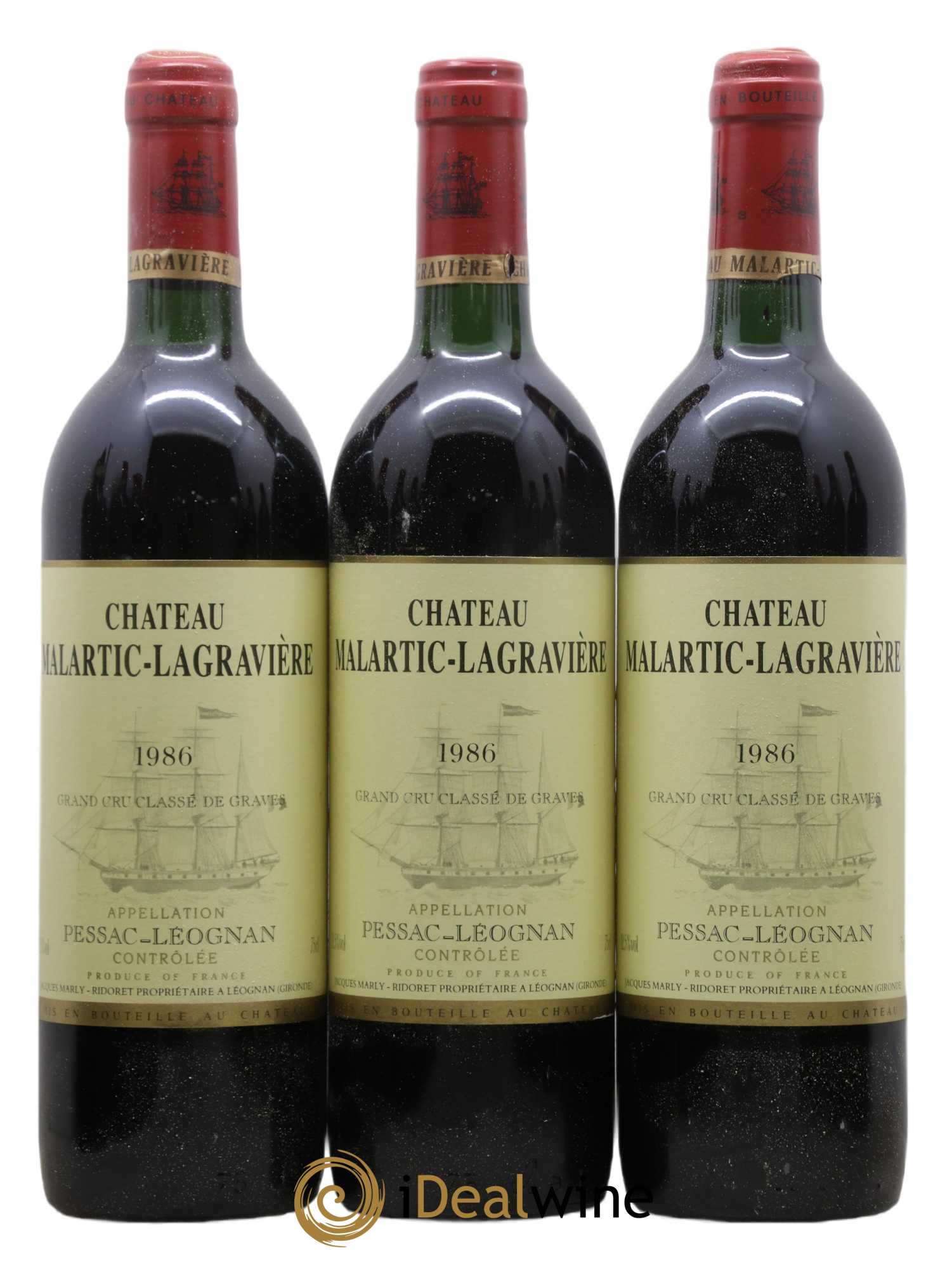 Château Malartic-Lagravière Cru Classé de Graves  1986 - Lot de 12 Bouteilles