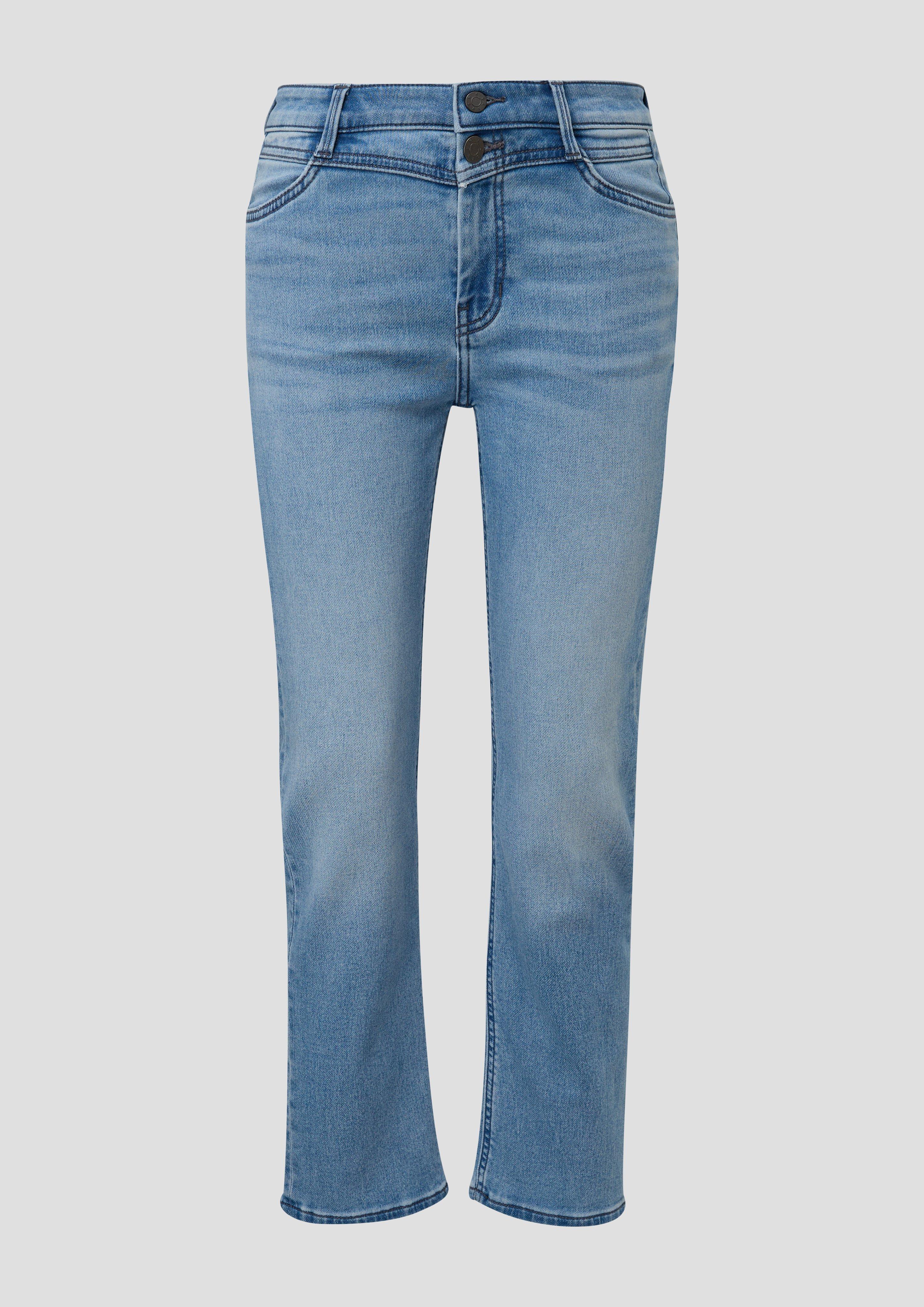 Crop Jeans Karolin / Regular Fit / Mid Rise / Straight Leg / Sattelbund  2140870-57Z5