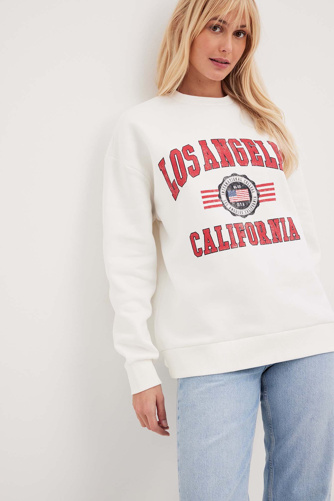 Oversize-Sweatshirt mit Aufdruck