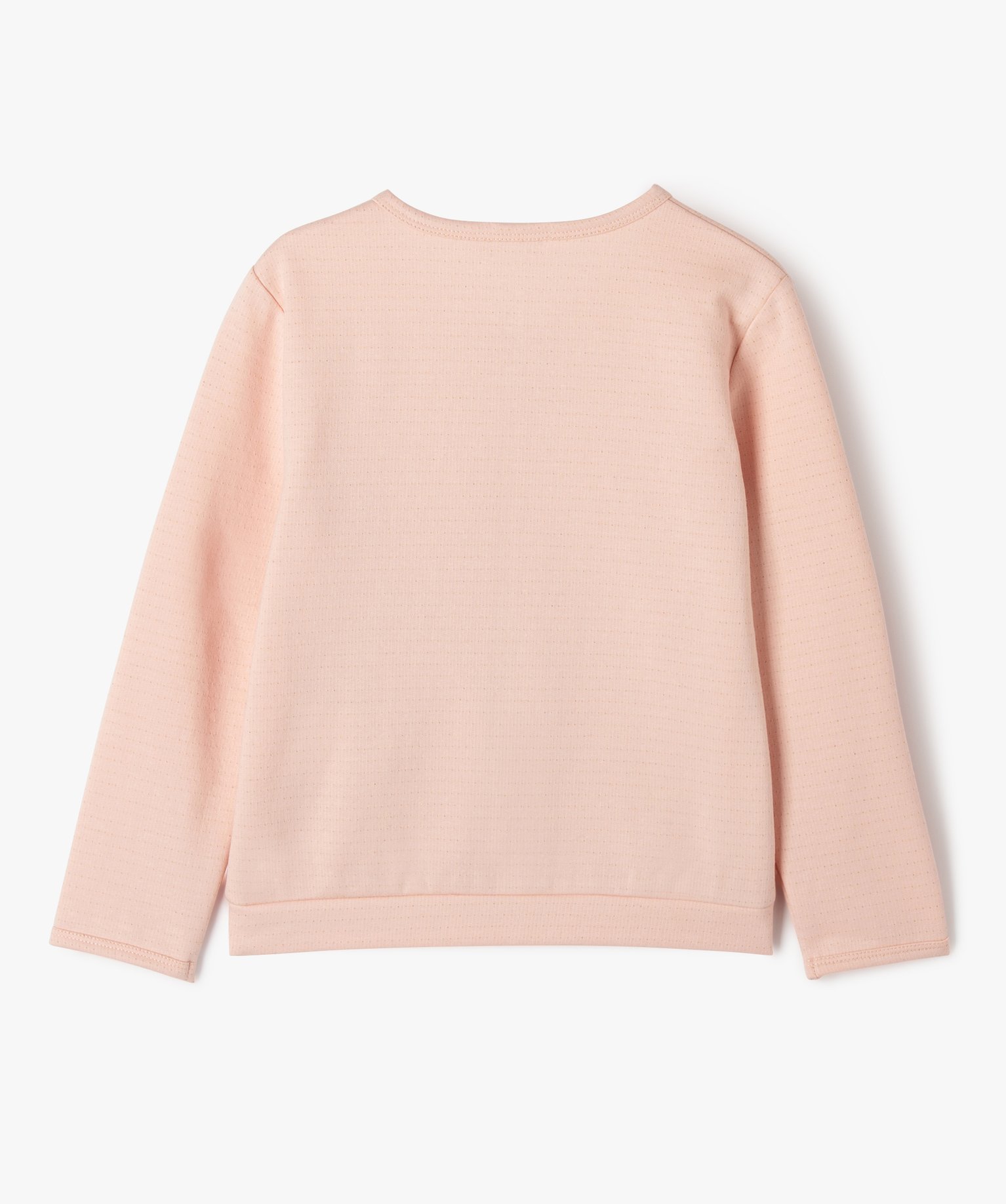 Sweat fille zippé à motifs pailletés rose | GEMO
