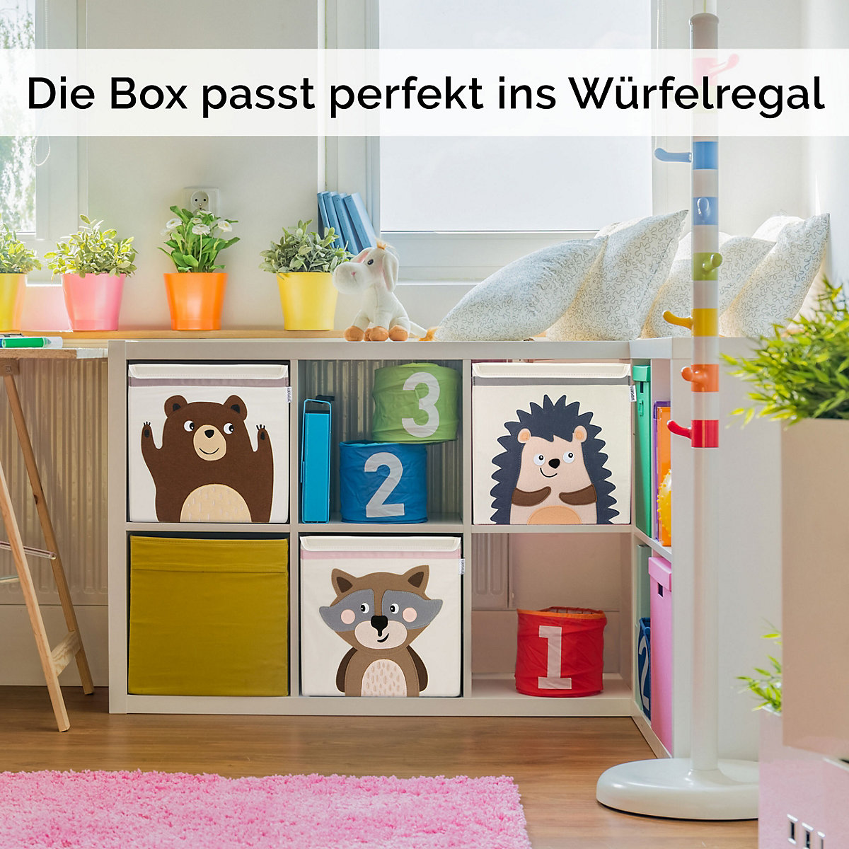 Aufbewahrungsboxen - 15 Motive I Spielzeugkiste mit Deckel I Boxen zur Aufbewahrung im Kallax Regal I Kinderzimmer Deko