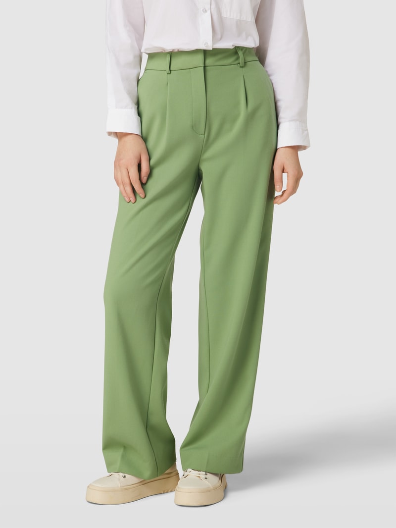 Hose mit Bundfalten in mint