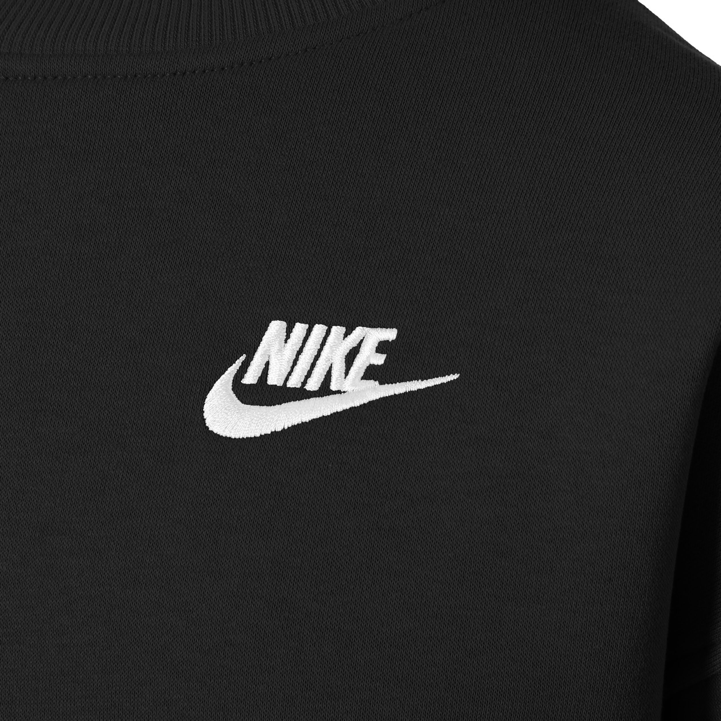 Club Fleece Oversized Crew Sweatshirt Mädchen - Schwarz