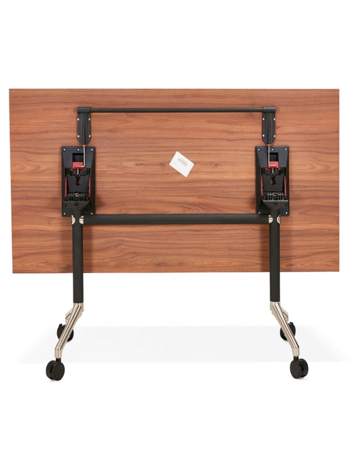 KADIMA DESIGN Klappbarer Schreibtisch aus Holz mit Walnussoptik | Elegantes Design in Braun günstig kaufen
