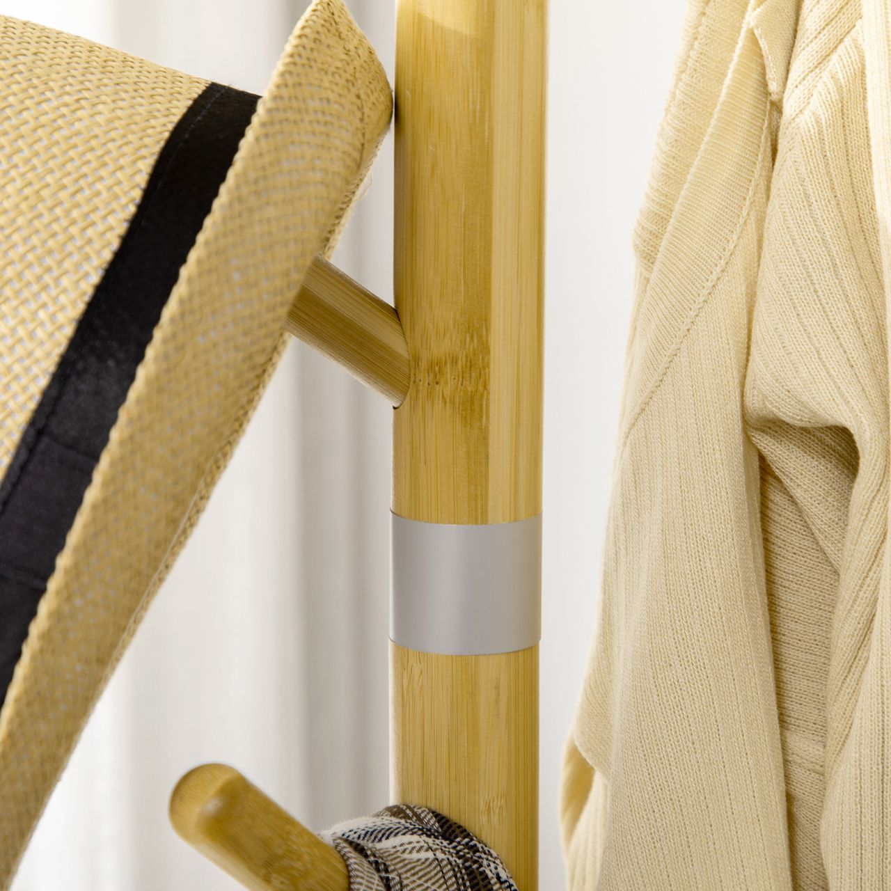 HOMCOM Garderobenständer Standgarderobe 175,6cm Kleiderständer mit 8 Haken