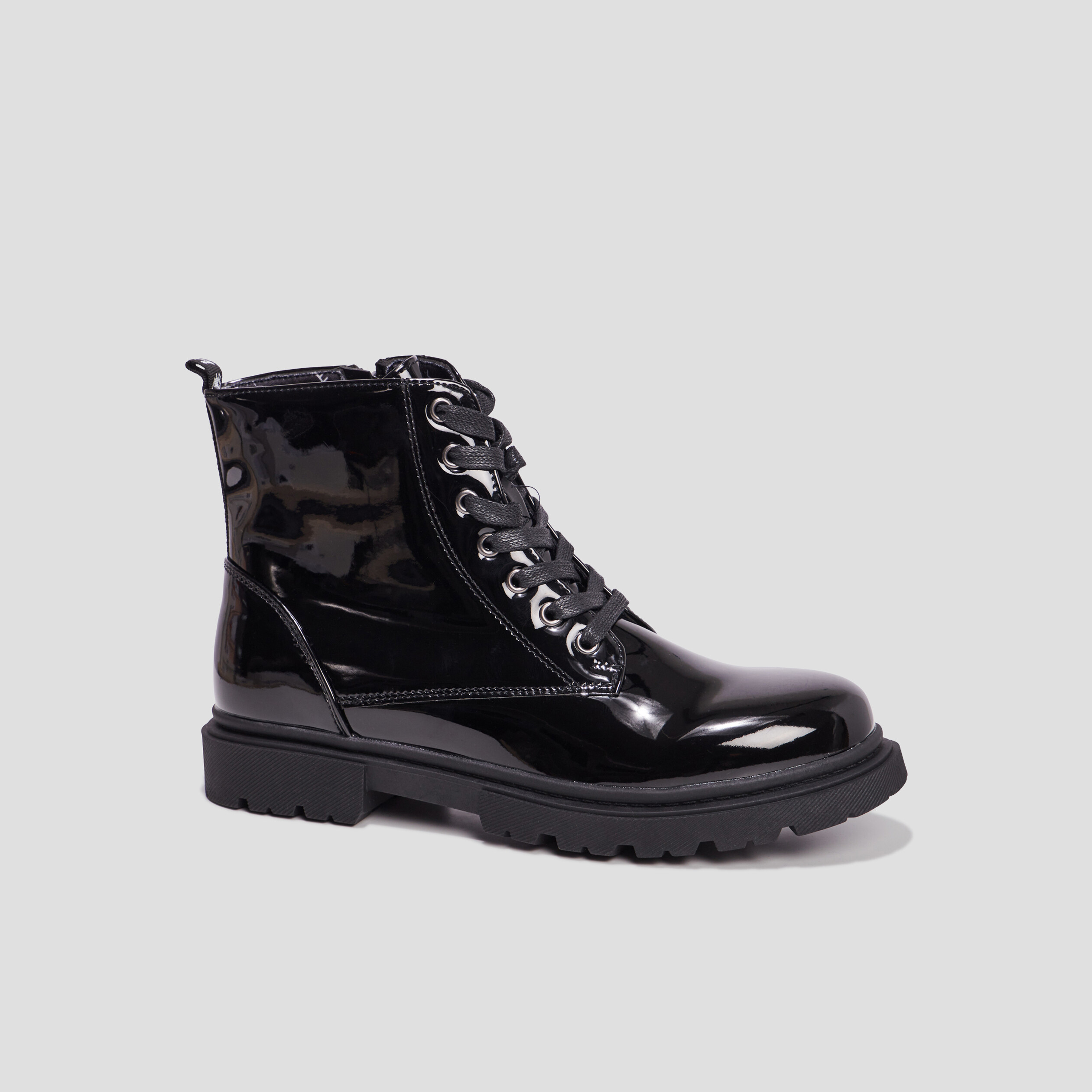 Bottines vernies zippées Liberto noir fille | La Halle