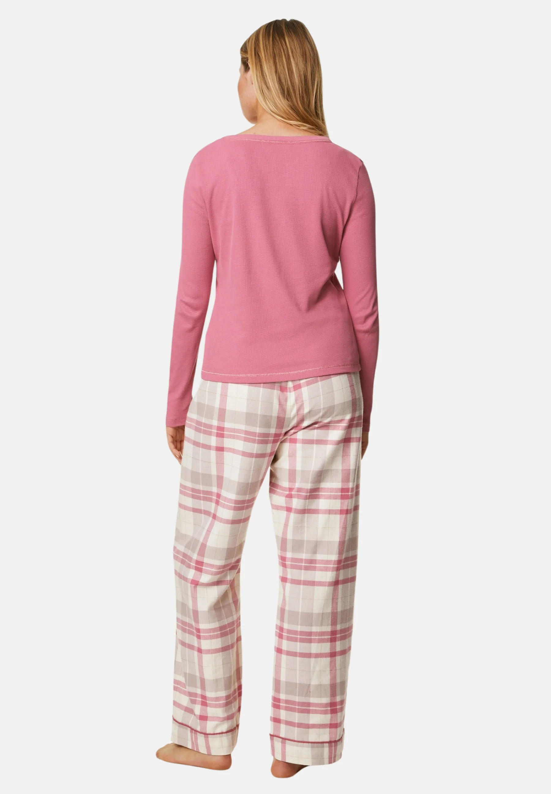 Pijama de cuadros ricos en algodón de Marks & Spencer