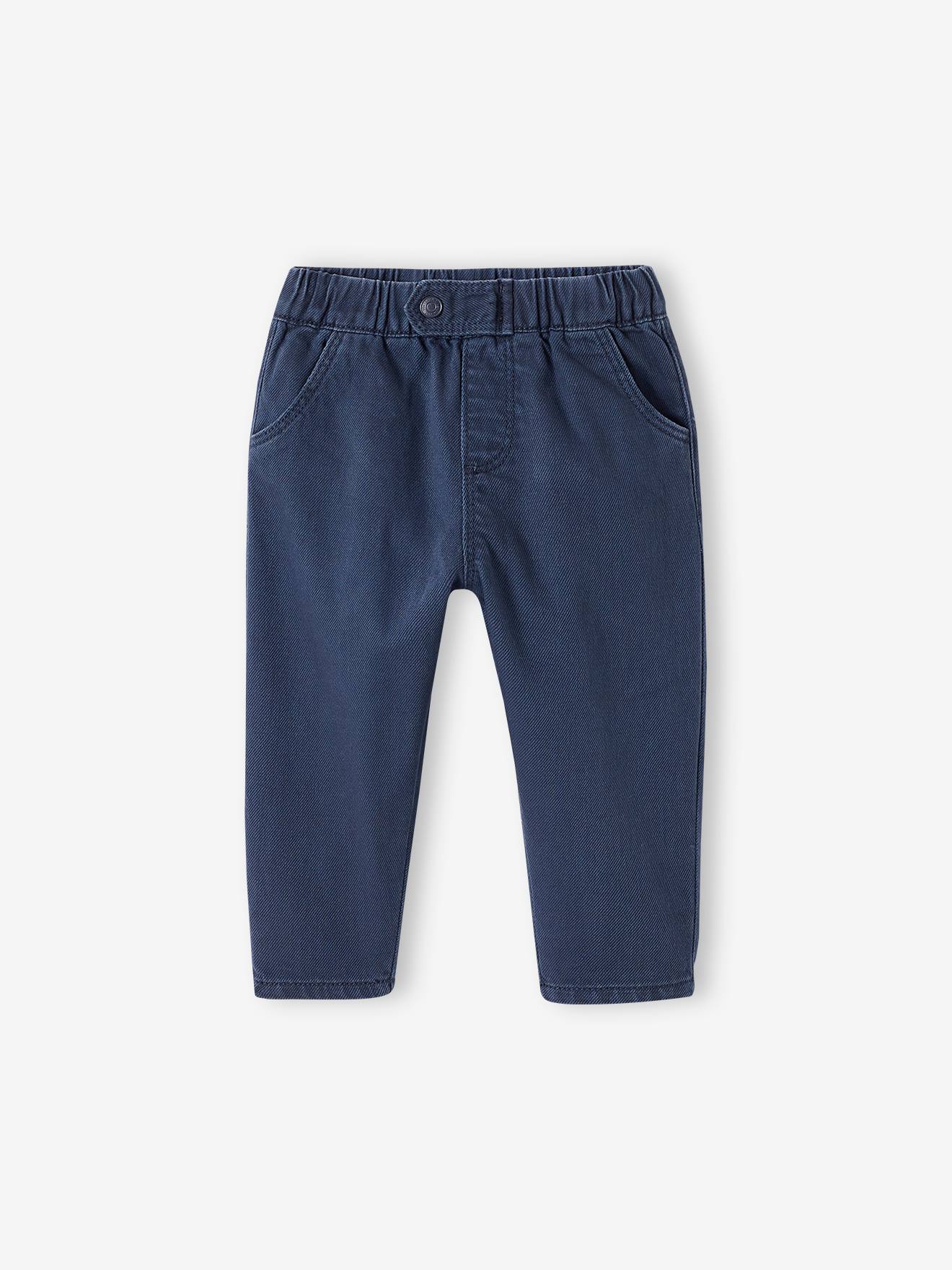 Ensemble bébé sweat en molleton et pantalon en sergé bleu nuit