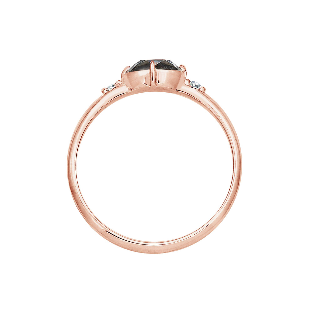 Elli Elli Bague Femme Simple et Élegante avec Cristaux en Argent Sterling 925 Bague