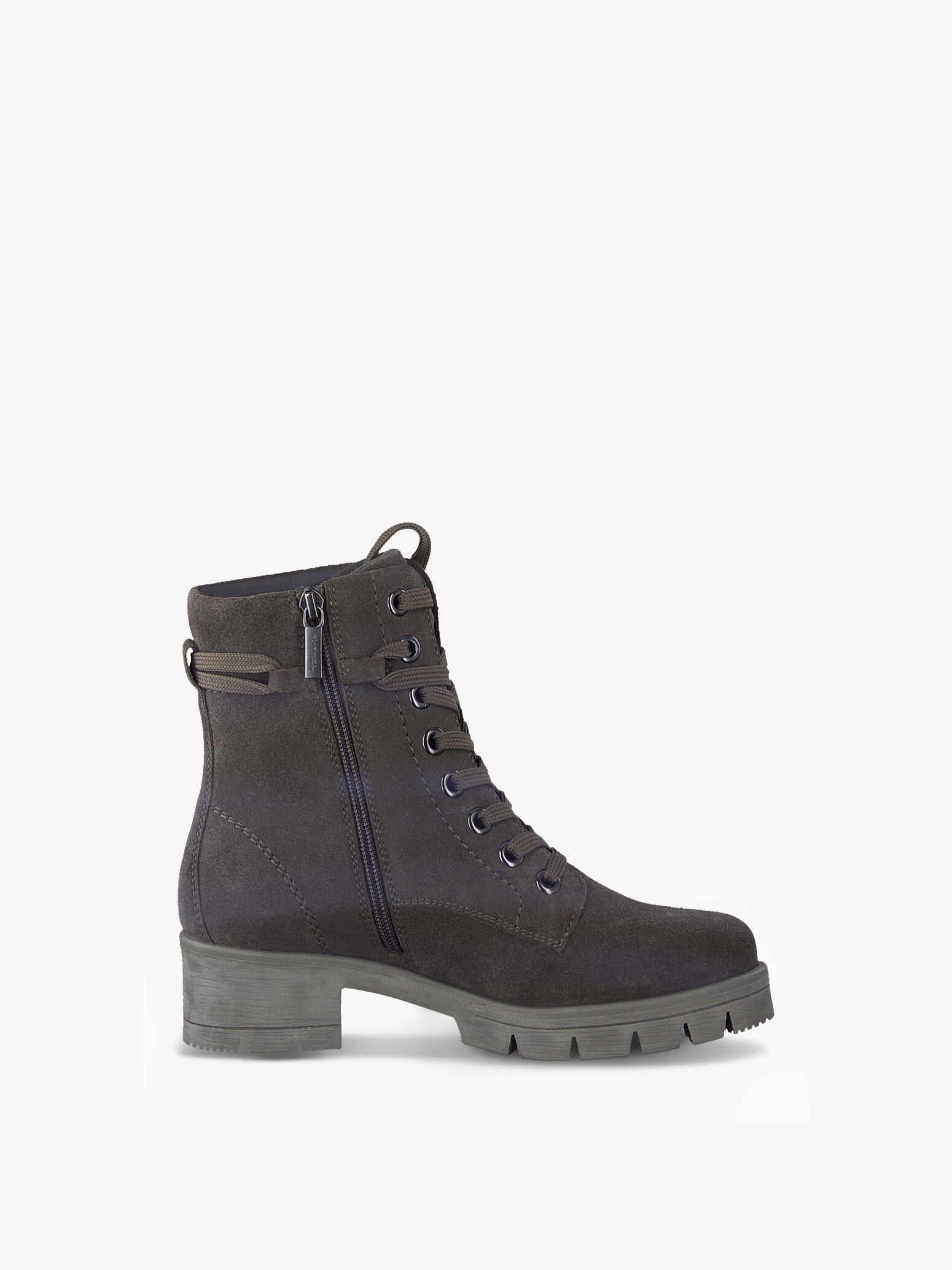 Bottine en cuir - gris