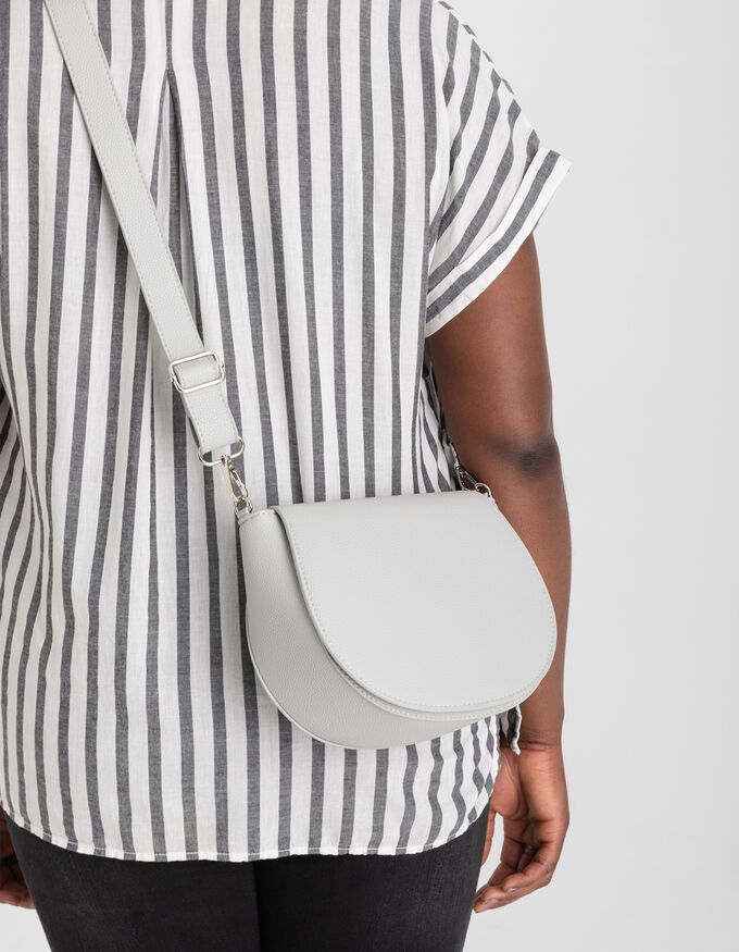 Schultertasche - Druckknopf-Lasche