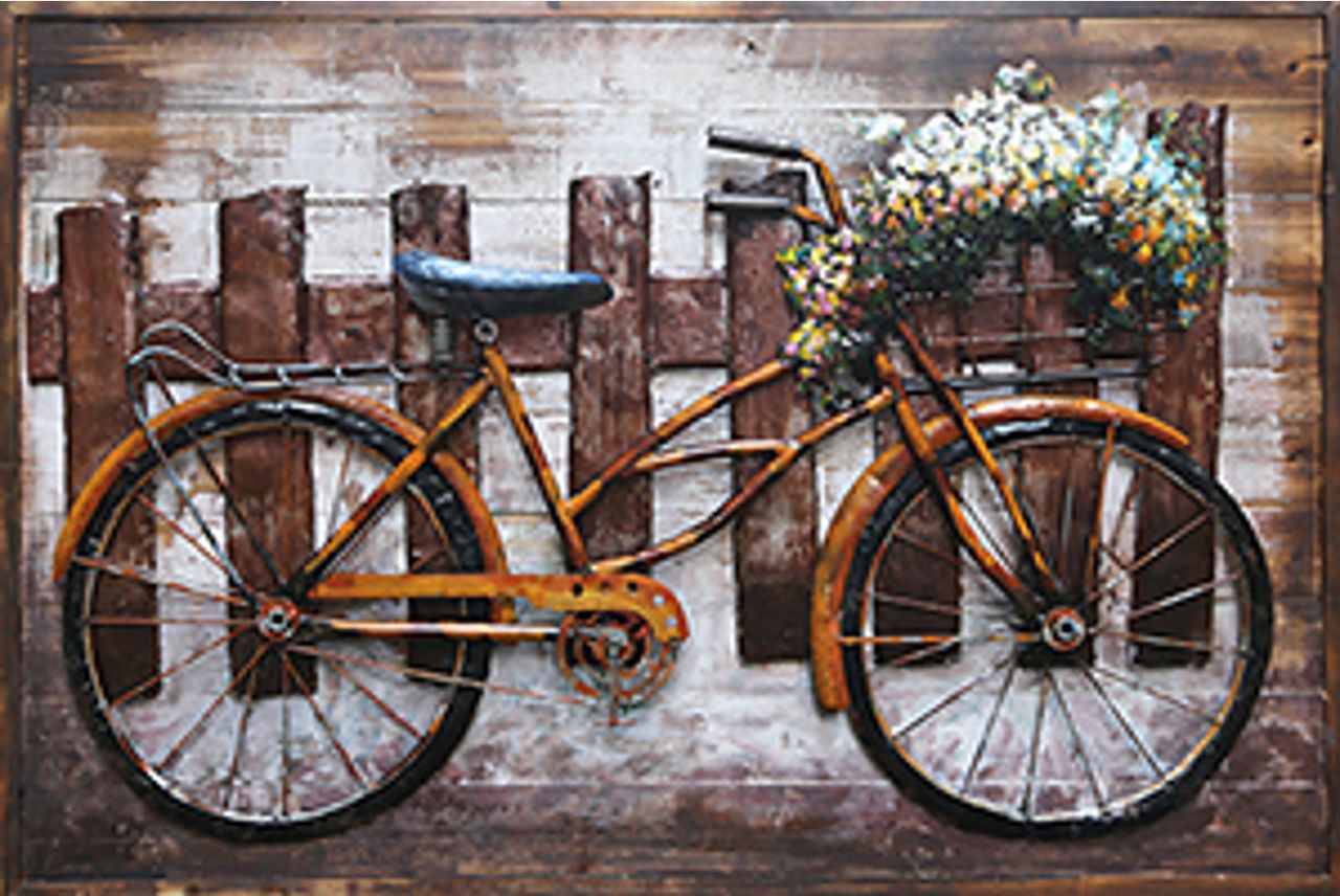 INTERIA Home&Living 3D Metallbild Fahrrad