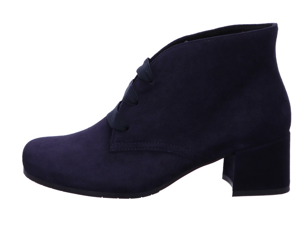 SEMLER Schnür-Stiefeletten blau SAMT-CHEVRO